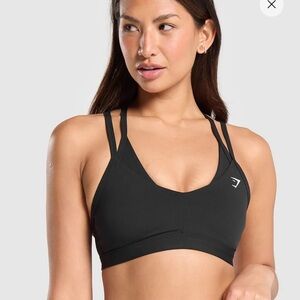 Gymshark DOUBLE UP SPORTS BRA size M Black
